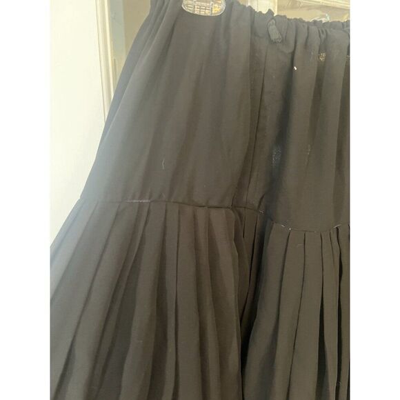 Black Sequined Lagenlook Harem Drop Crutch Slouchy Pants Size 6 - 8.     Mm - Picture 6 of 9